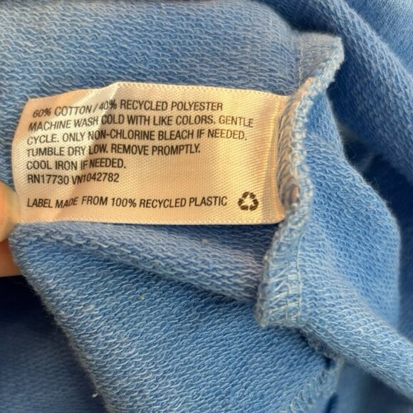 Wild Fable Tie Dye Long Sleeve Shirt Blue‎ White Cotton Crewneck Women’s M Y2K - Picture 4 of 4